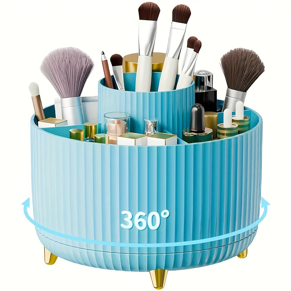 5-Compartment 360° Rotating Makeup Organizer