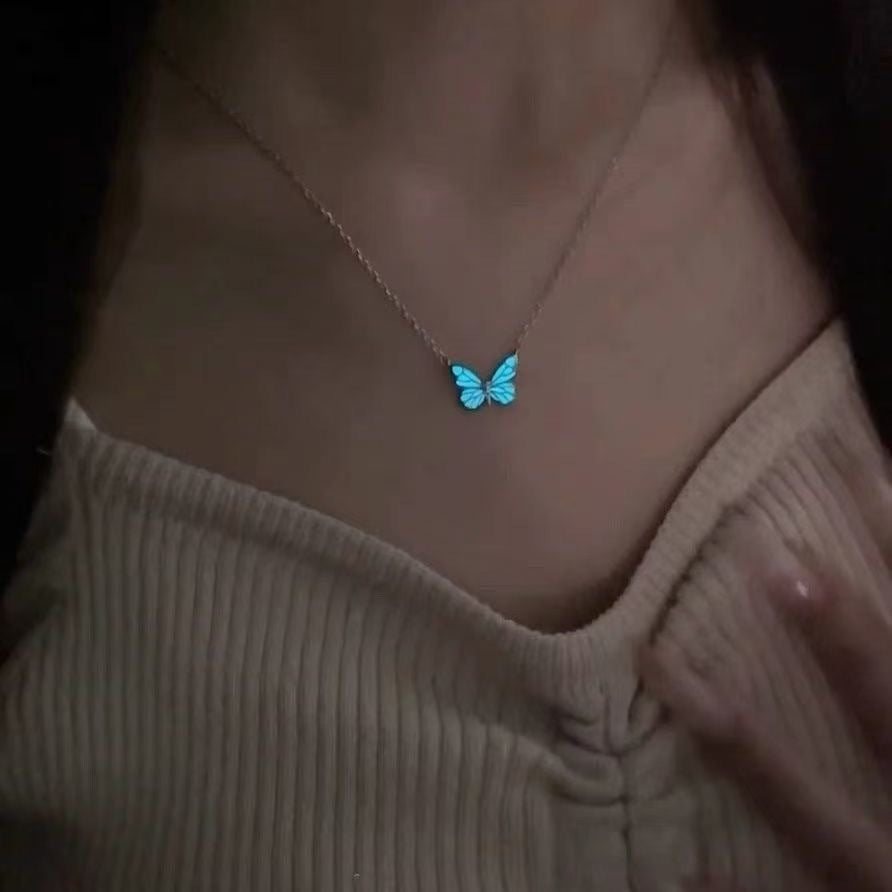 Glow in the Dark Butterfly Necklace