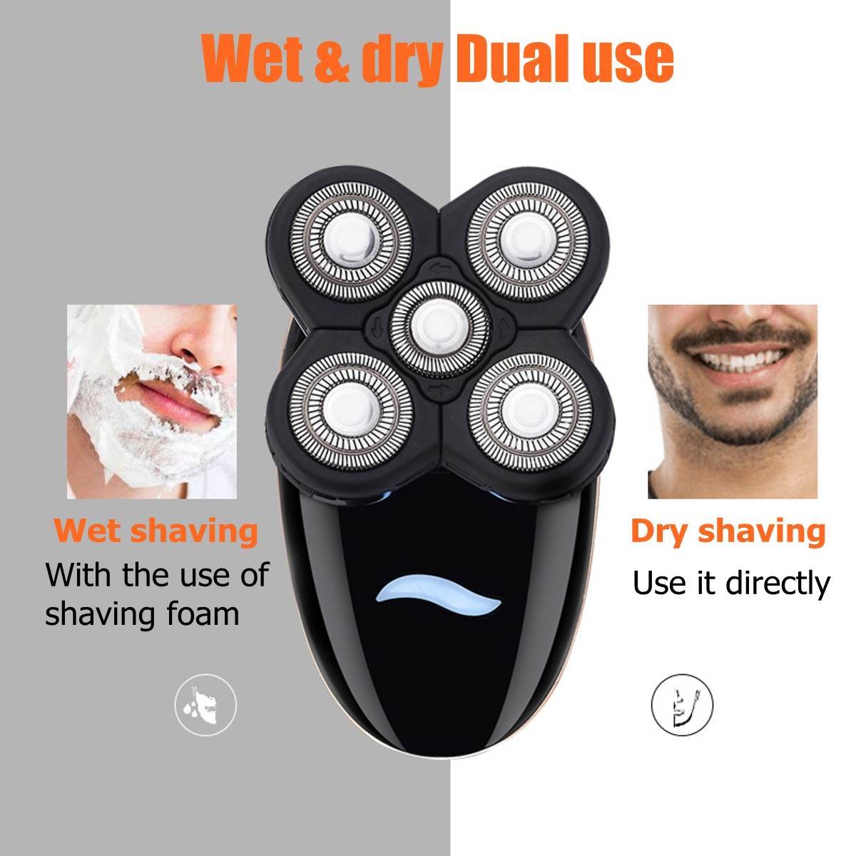 5 In 1 4D Rechargeable Electric Shaver