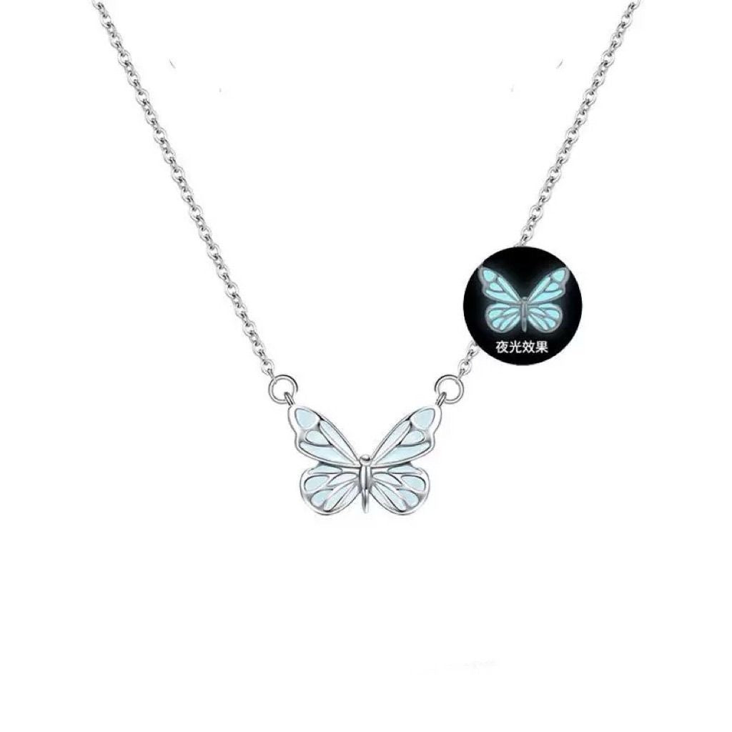 Glow in the Dark Butterfly Necklace