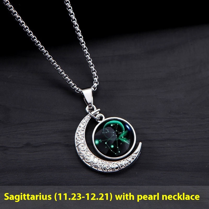 Luminous Zodiac Moon Necklace