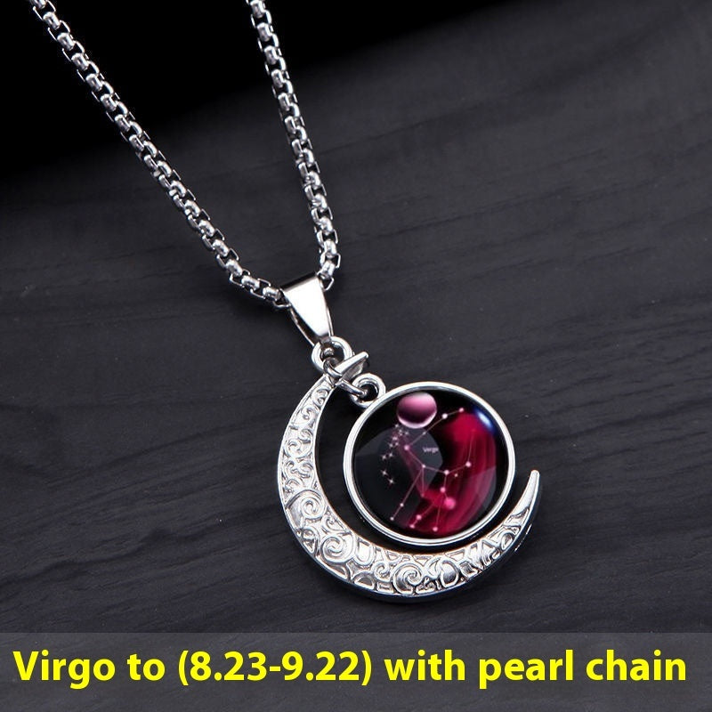 Luminous Zodiac Moon Necklace