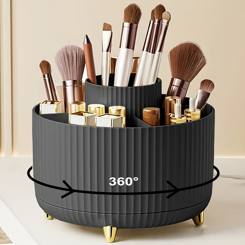 5-Compartment 360° Rotating Makeup Organizer