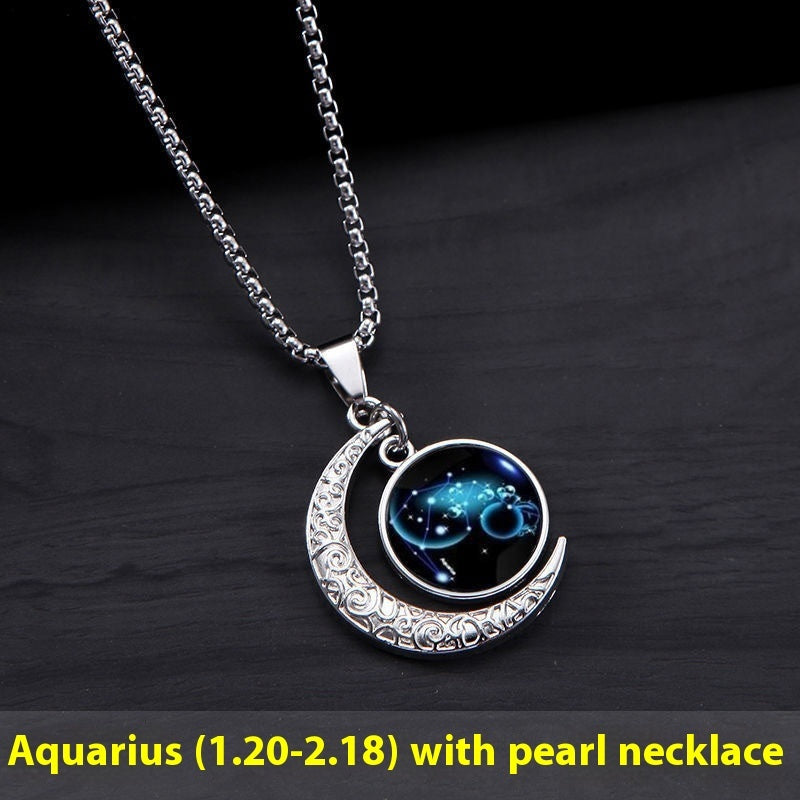 Luminous Zodiac Moon Necklace