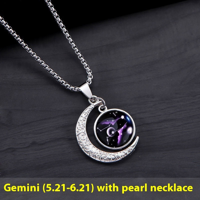 Luminous Zodiac Moon Necklace