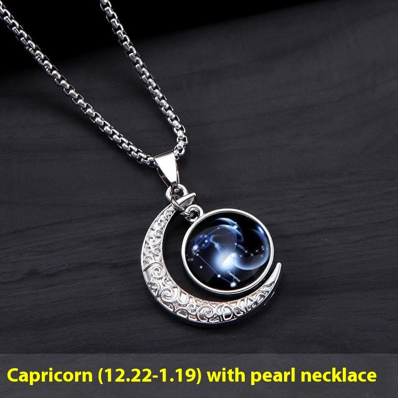 Luminous Zodiac Moon Necklace