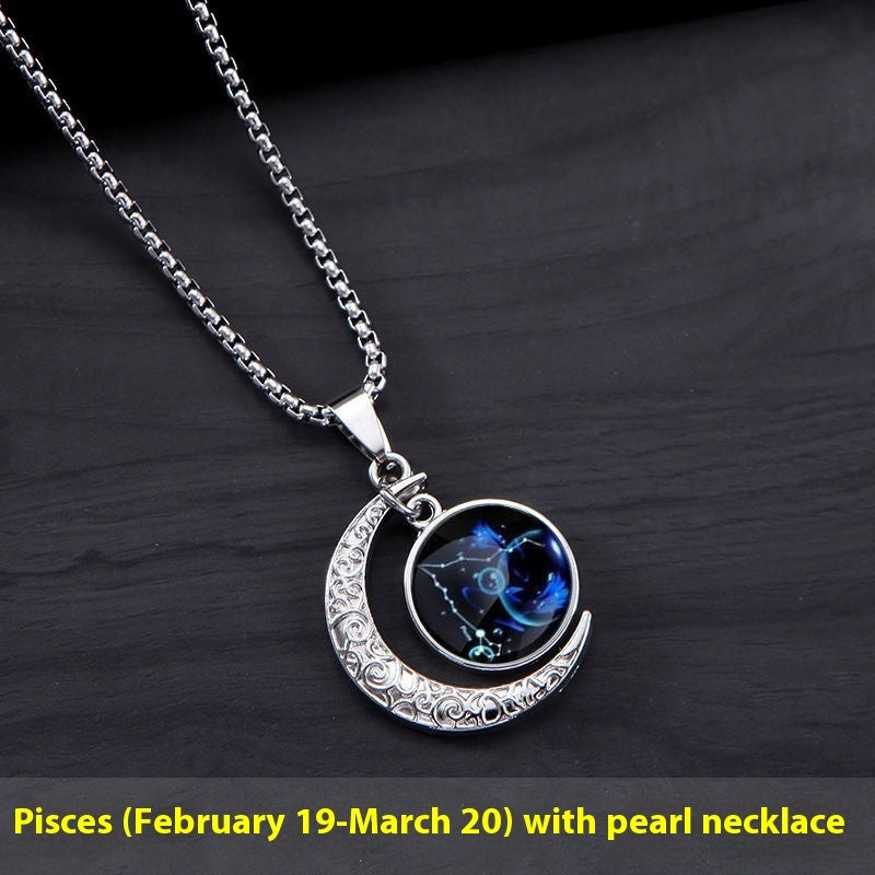 Luminous Zodiac Moon Necklace