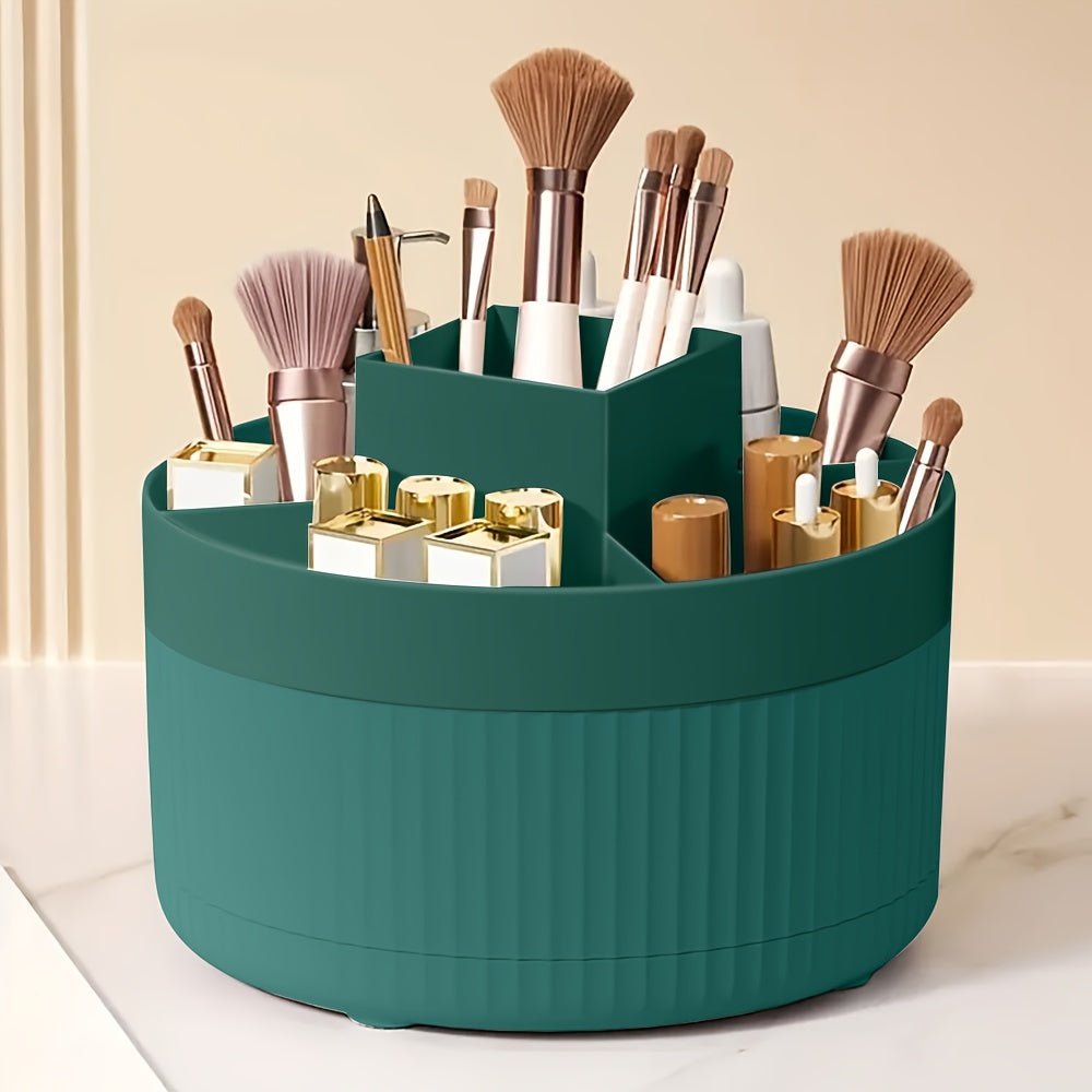 5-Compartment 360° Rotating Makeup Organizer