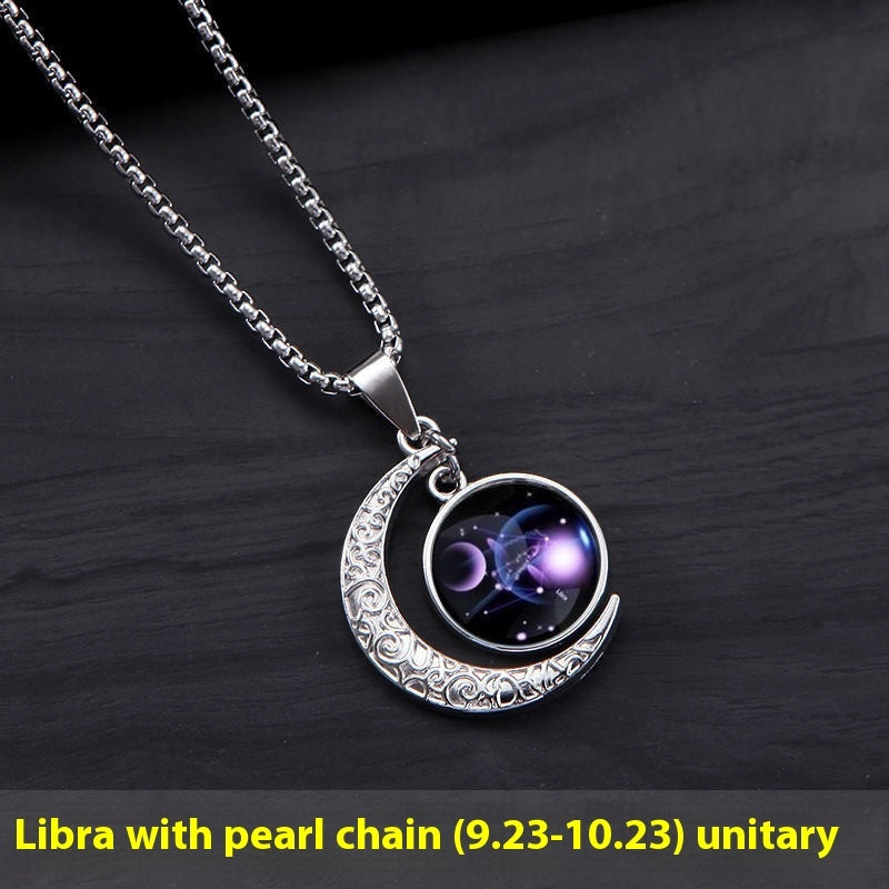 Luminous Zodiac Moon Necklace