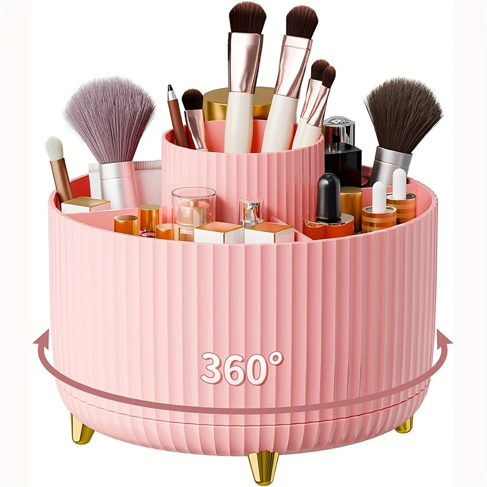 5-Compartment 360° Rotating Makeup Organizer