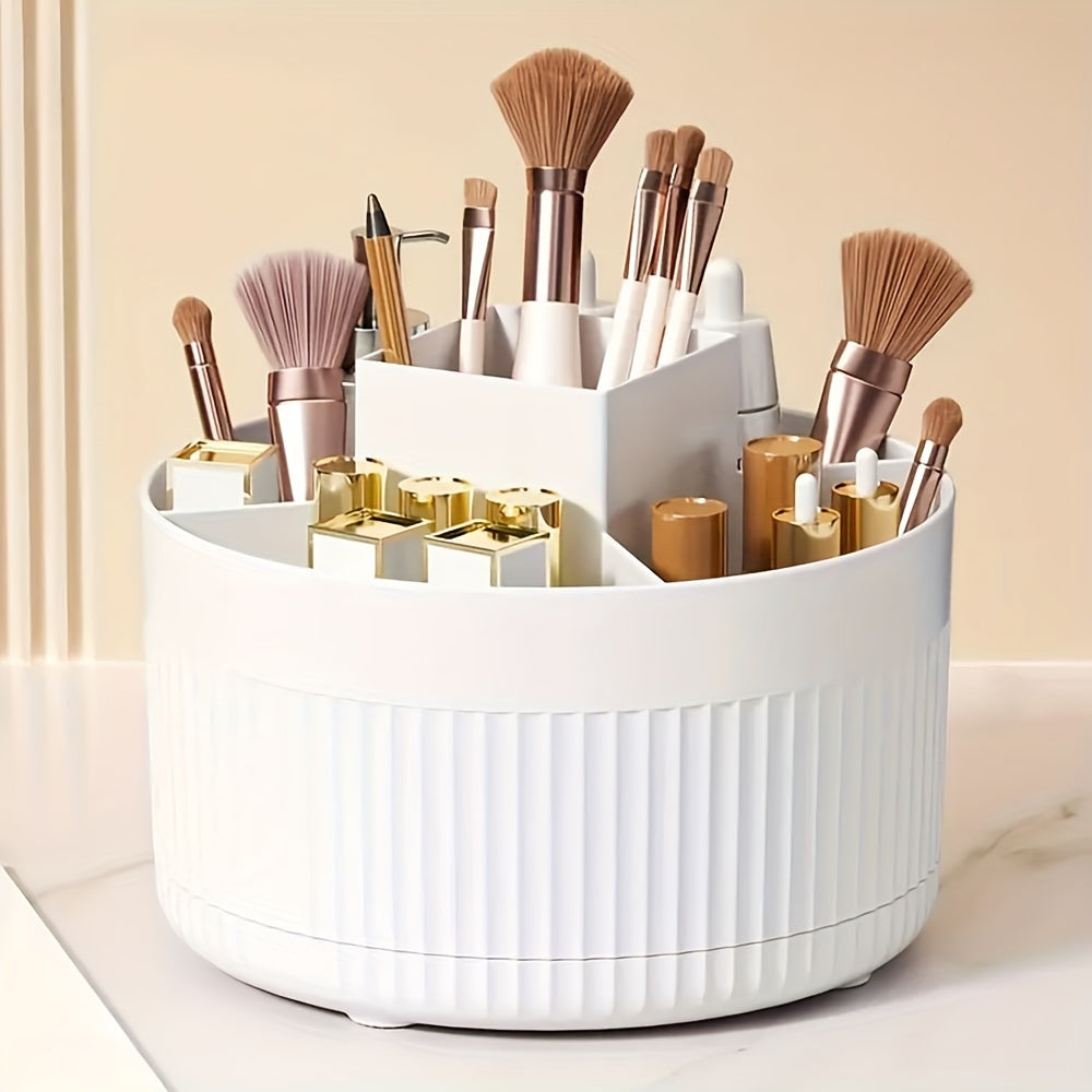 5-Compartment 360° Rotating Makeup Organizer