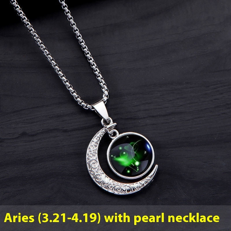 Luminous Zodiac Moon Necklace