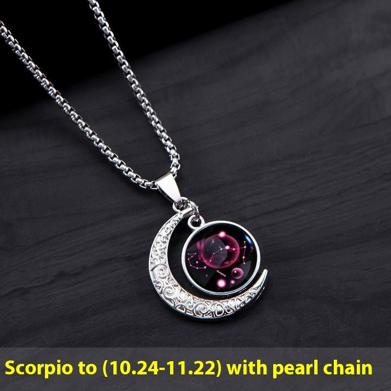 Luminous Zodiac Moon Necklace