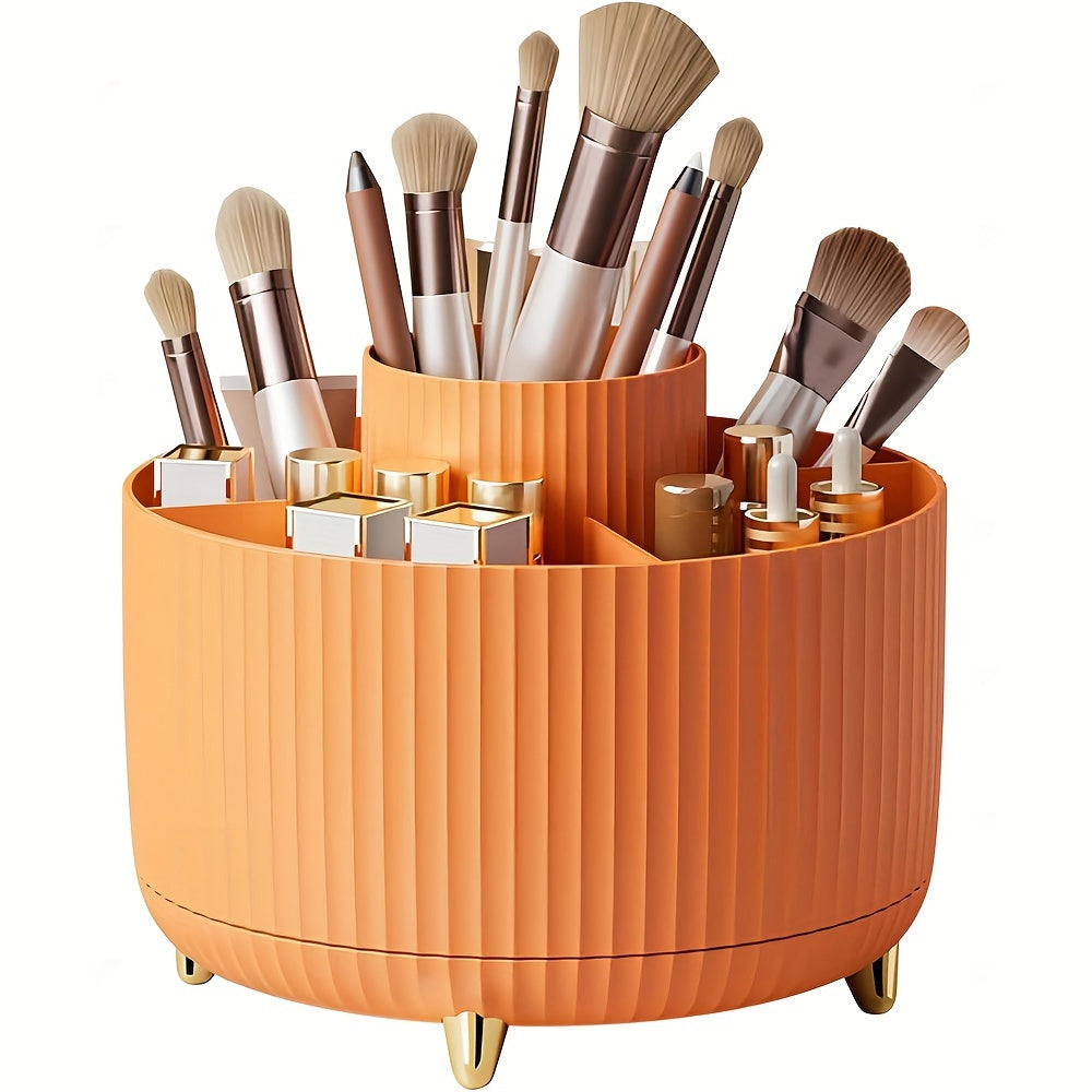 5-Compartment 360° Rotating Makeup Organizer