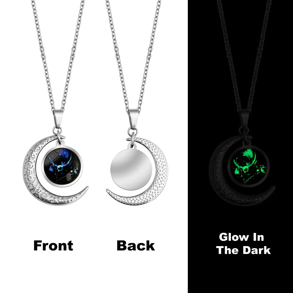 Luminous Zodiac Moon Necklace