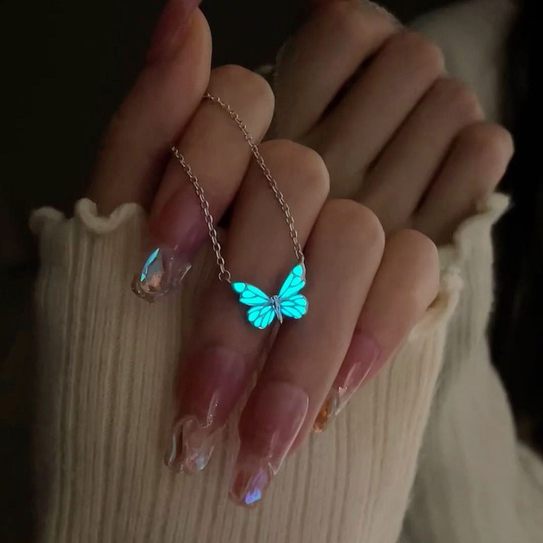 Glow in the Dark Butterfly Necklace