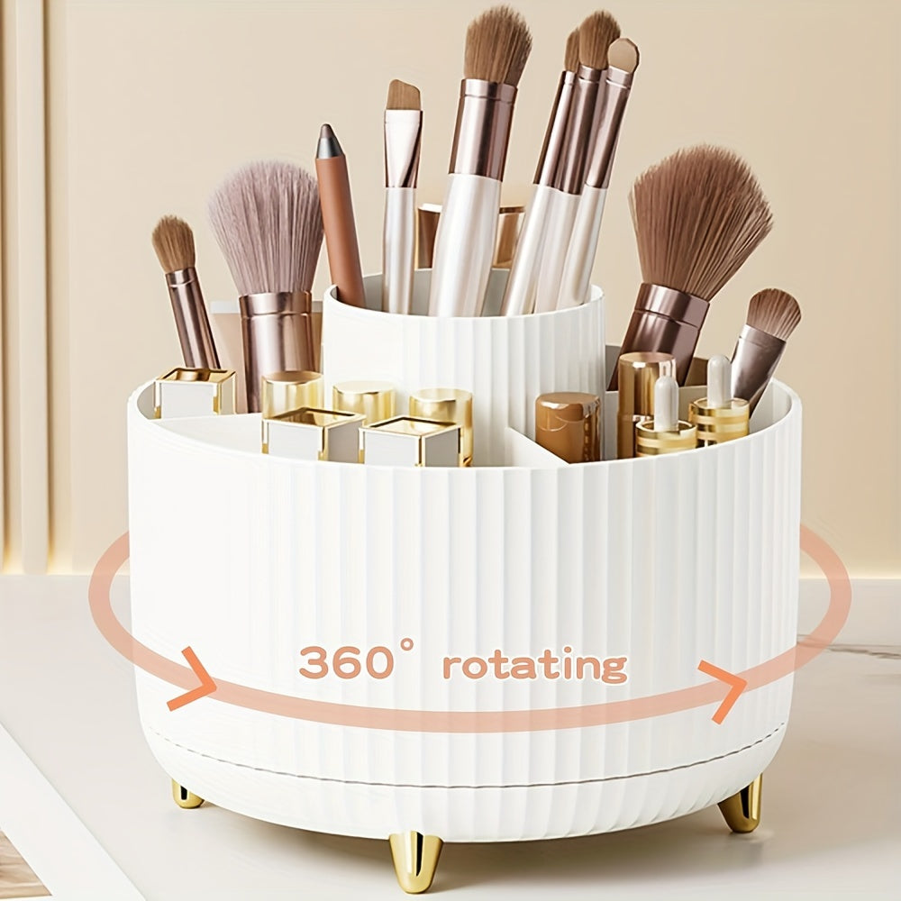 5-Compartment 360° Rotating Makeup Organizer